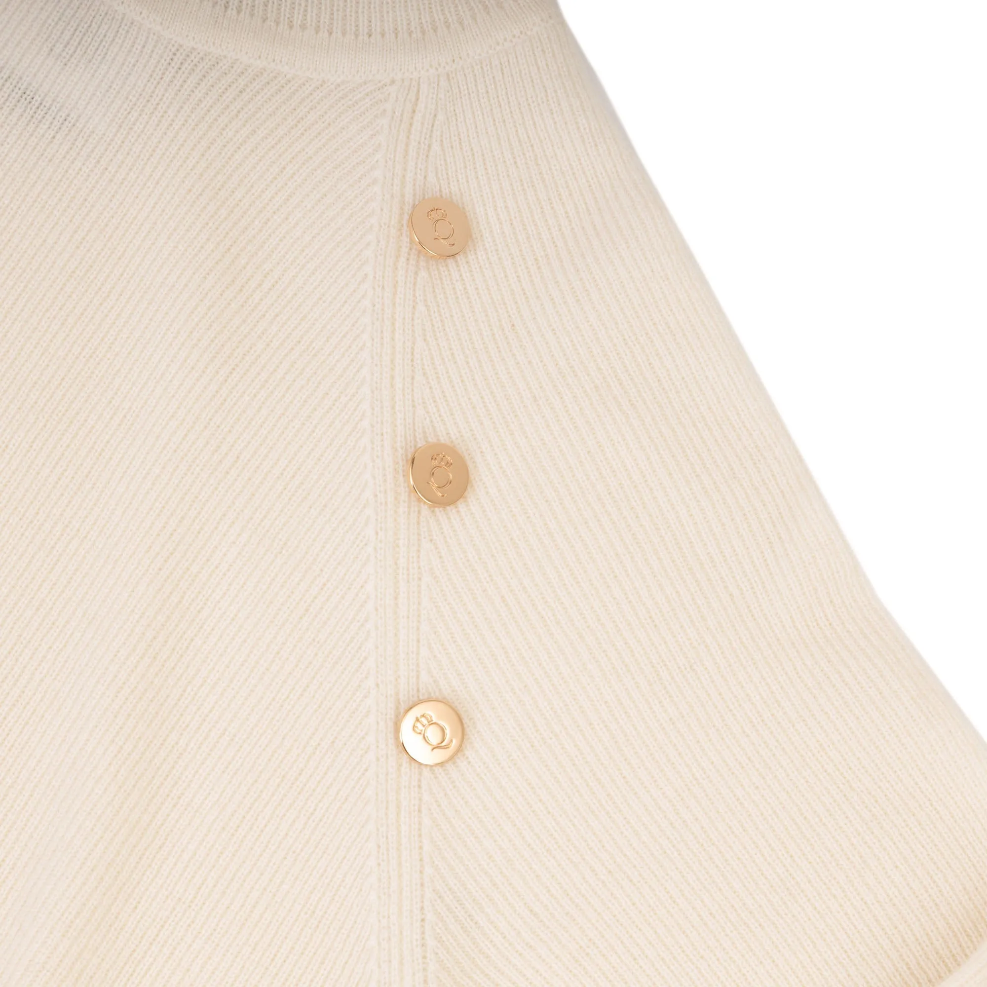 100% Cashmere Luna Roll Polo Cloud