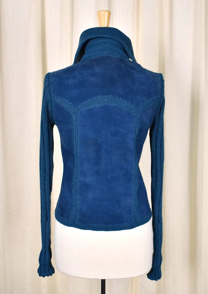 1970s Vintage Blue Patchwork Jacket