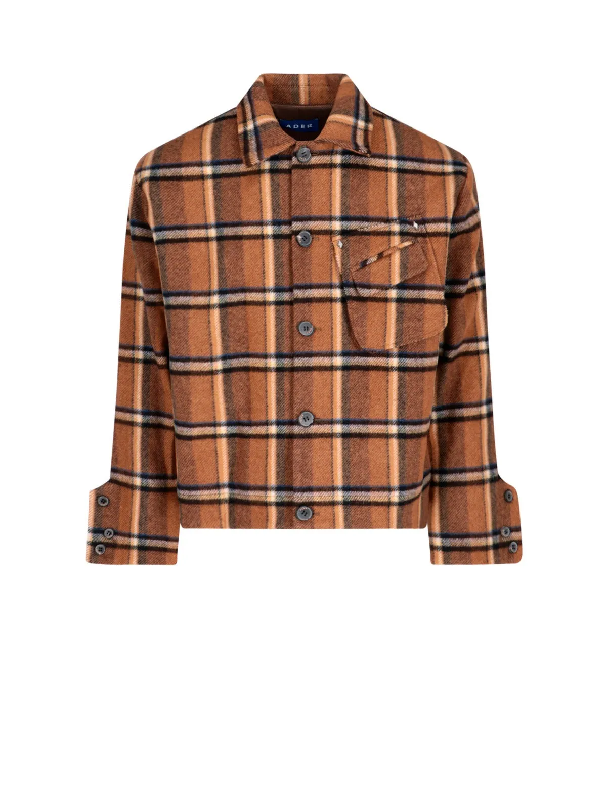 Ader Error Drop-Shoulder Checked Coat