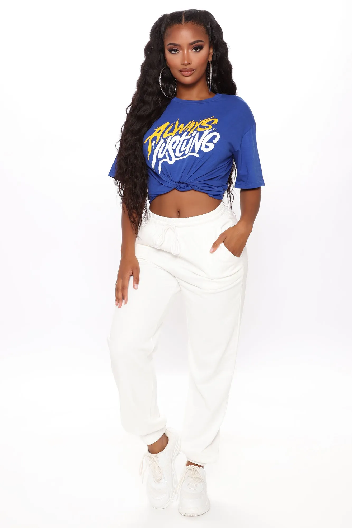 Always Hustling Tunic Top - Royal