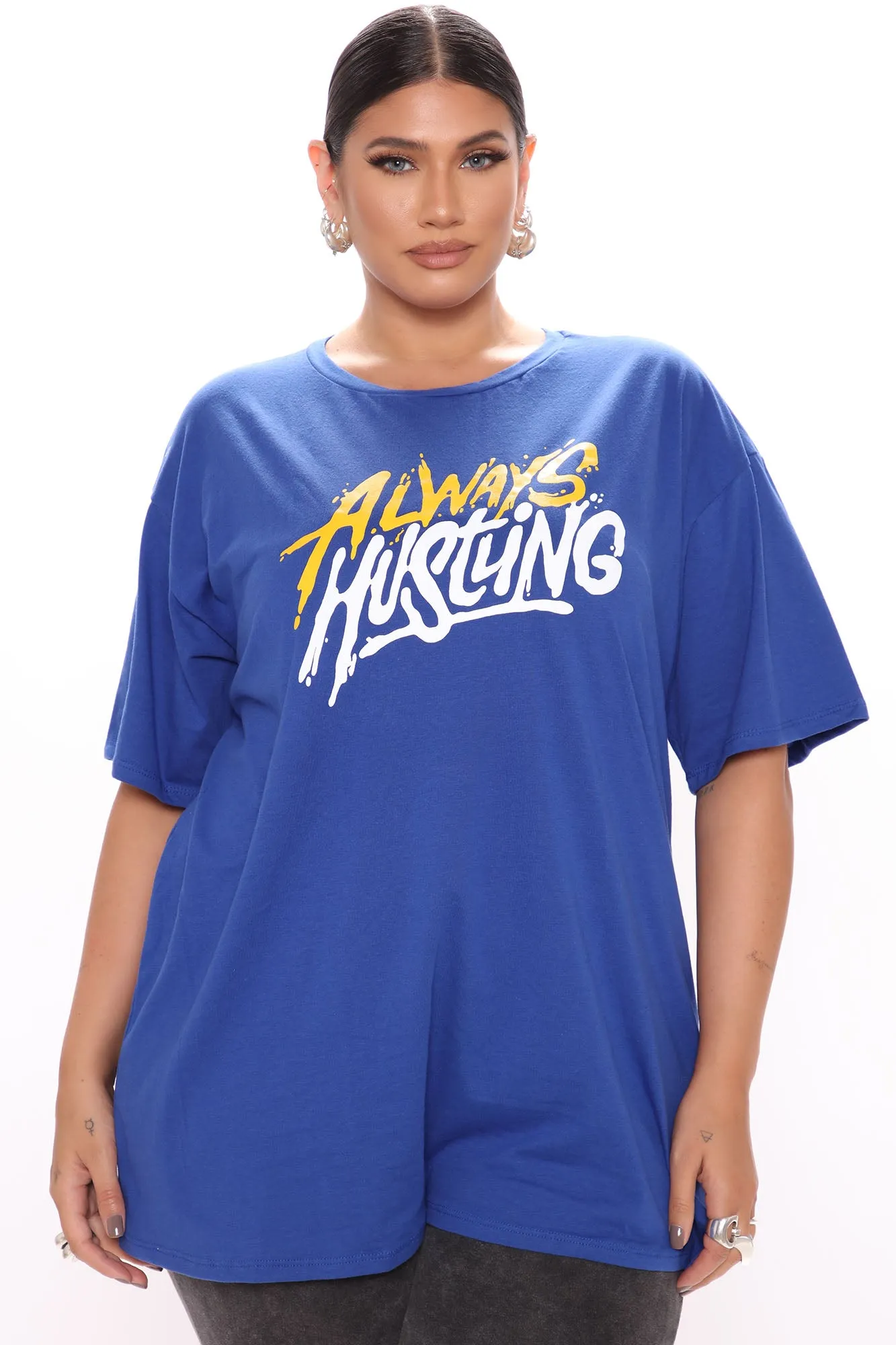 Always Hustling Tunic Top - Royal