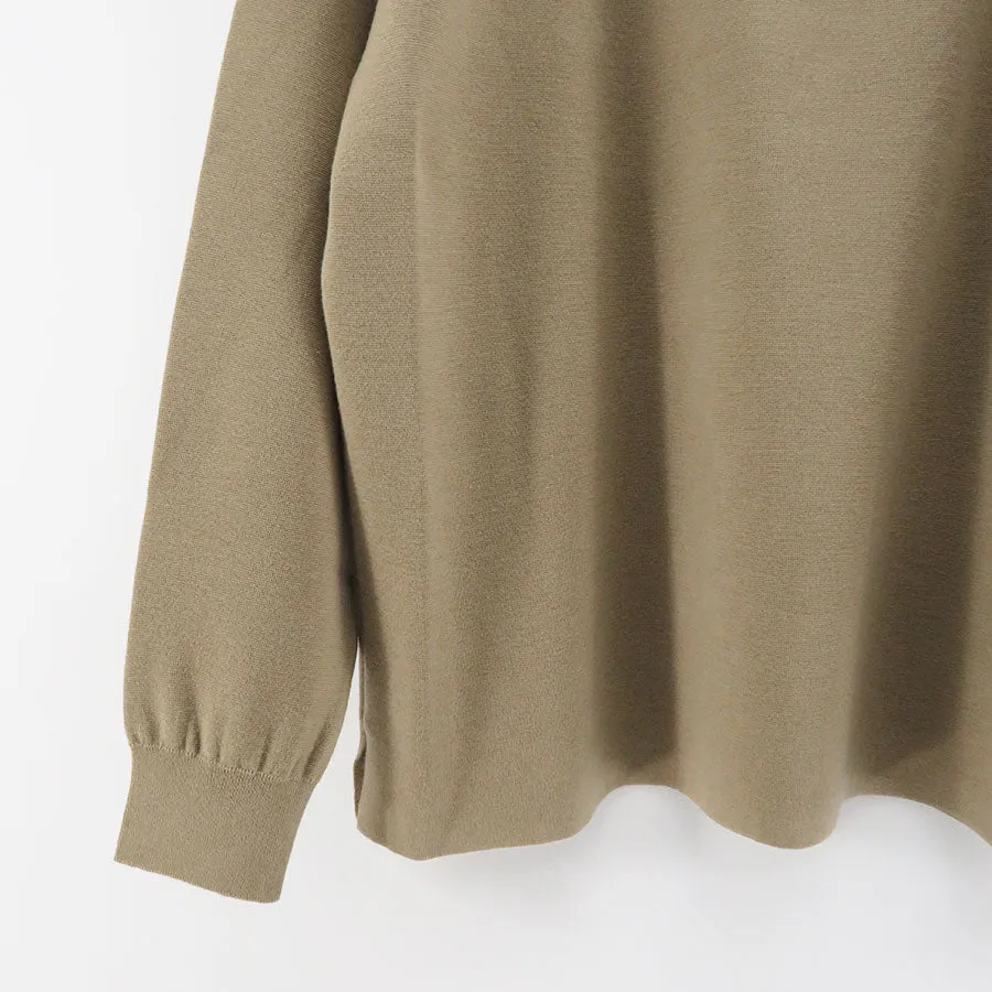 【A.PRESSE/アプレッセ】<br>Cashmere Knit L/S Polo Shirt <br>23SAP-03-08H