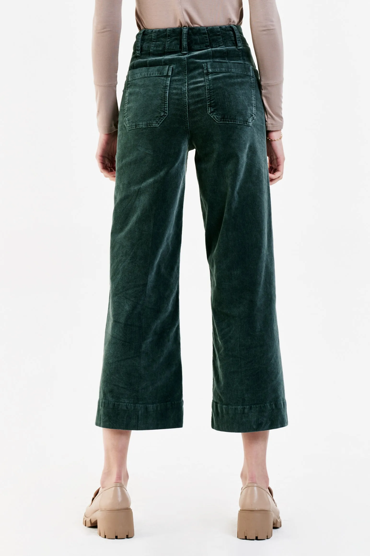 AUDREY SUPER HIGH RISE CROPPED WIDE LEG PANTS PONDEROSA PINE