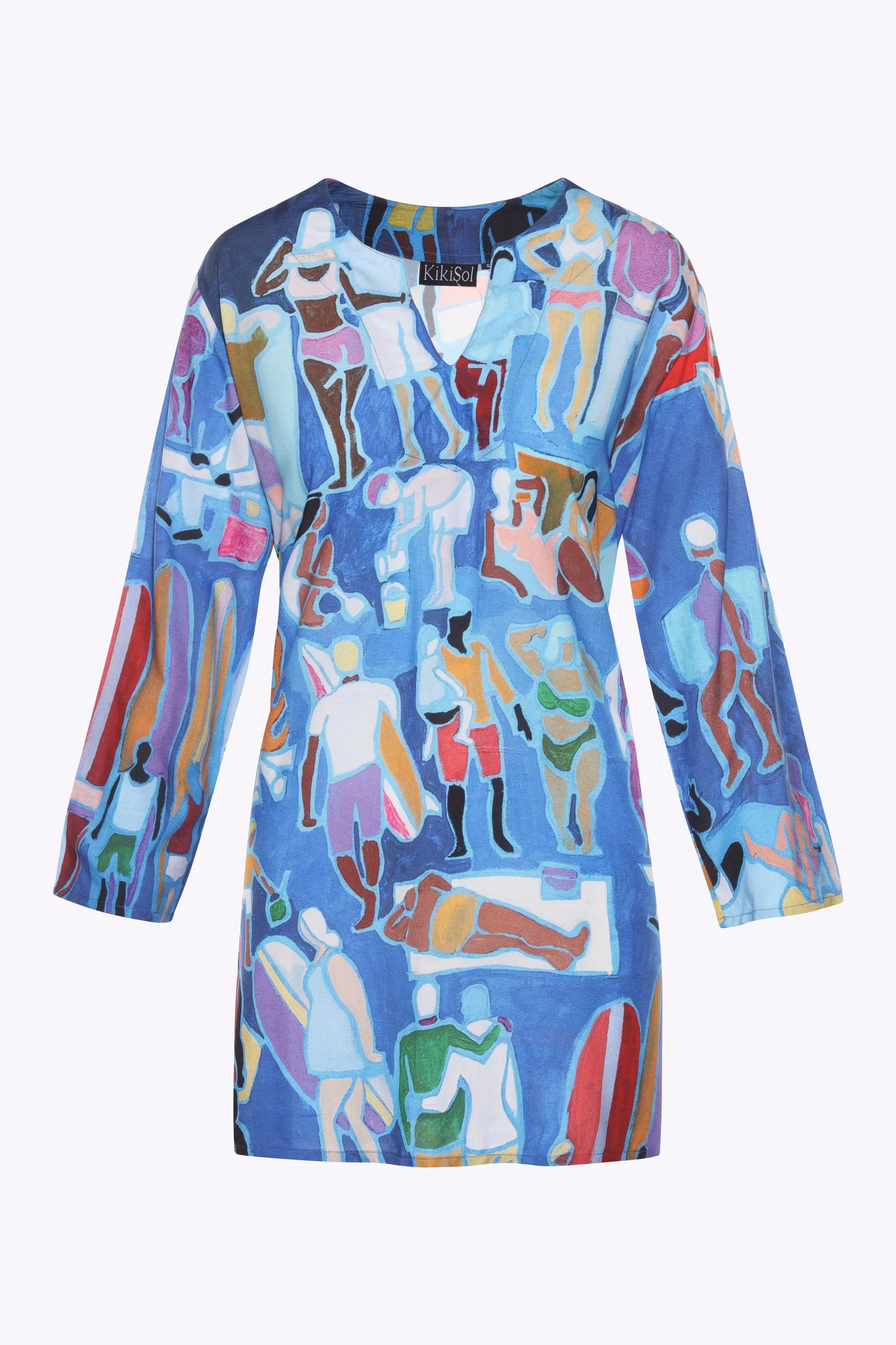 Blue Sunbathers Rayon Tunic
