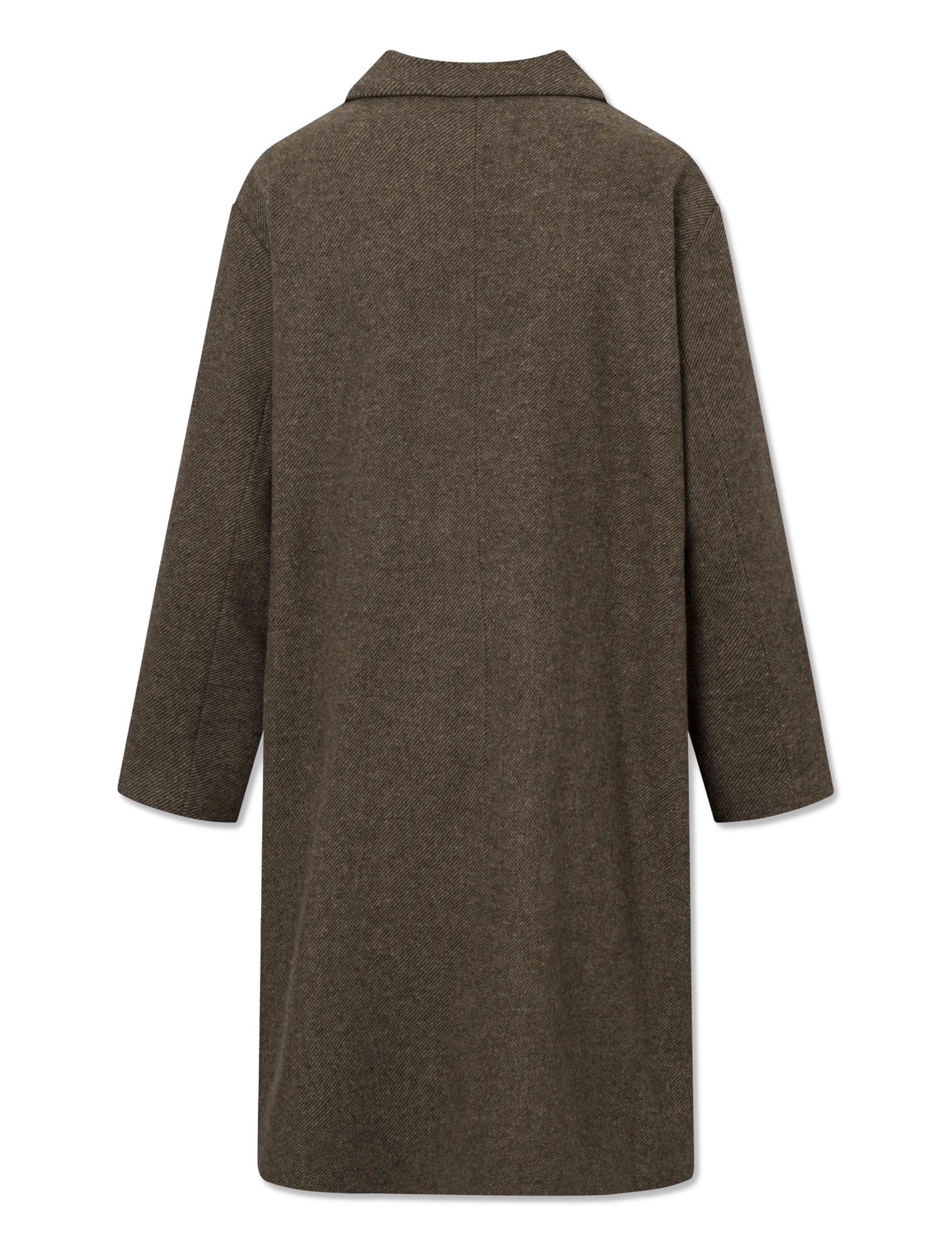 Carmina Coat - BROWN HERRINGBONE
