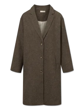 Carmina Coat - BROWN HERRINGBONE