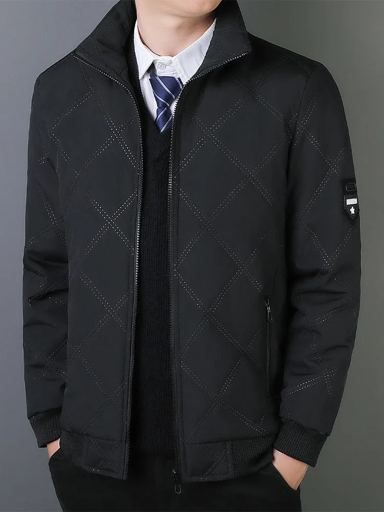 Casual Stand Collar Fleece Lined Male Jacket (4 colors)