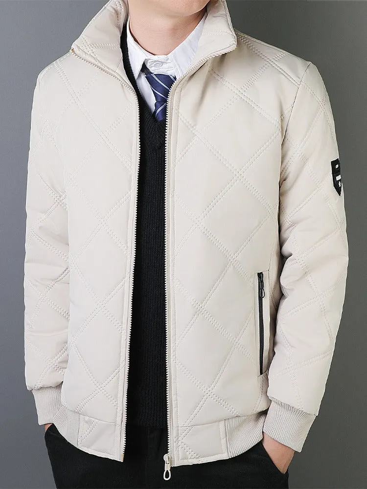 Casual Stand Collar Fleece Lined Male Jacket (4 colors)