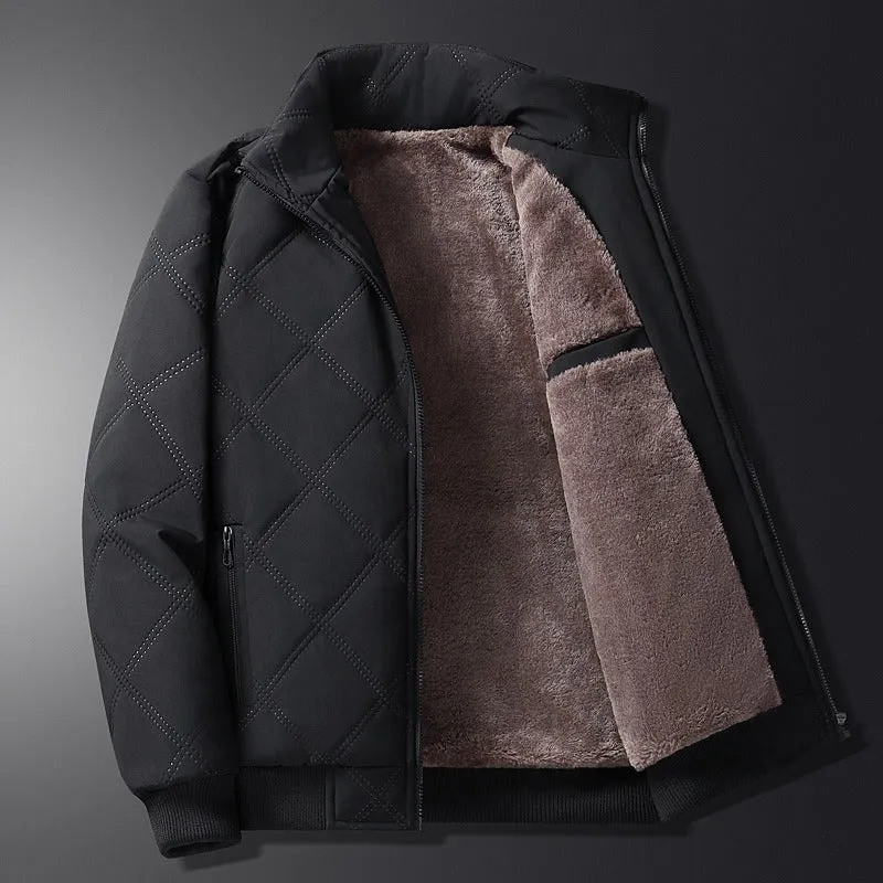 Casual Stand Collar Fleece Lined Male Jacket (4 colors)