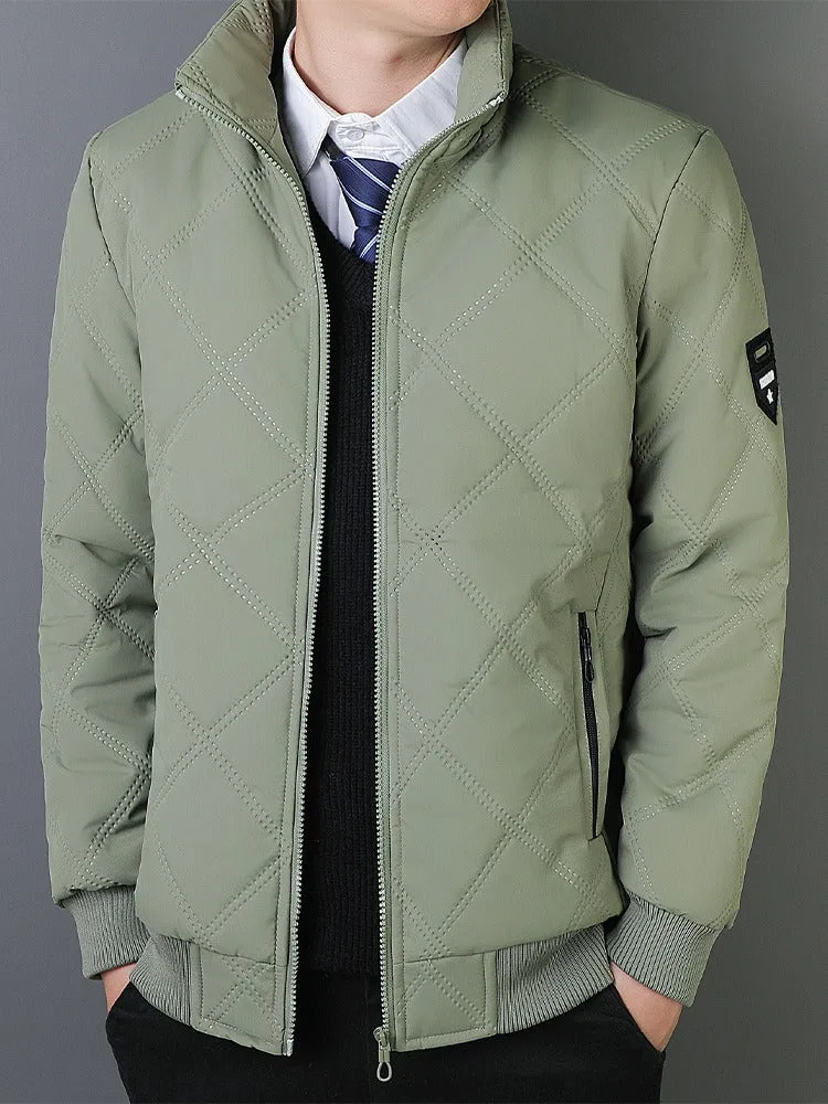 Casual Stand Collar Fleece Lined Male Jacket (4 colors)