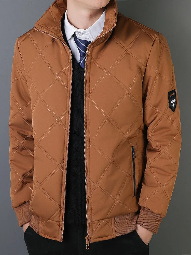 Casual Stand Collar Fleece Lined Male Jacket (4 colors)
