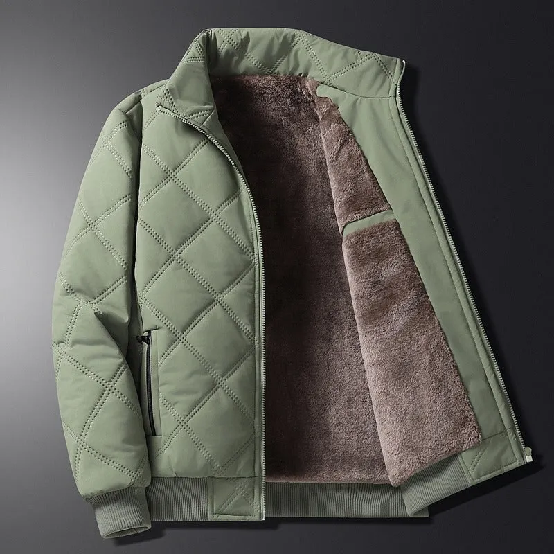 Casual Stand Collar Fleece Lined Male Jacket (4 colors)