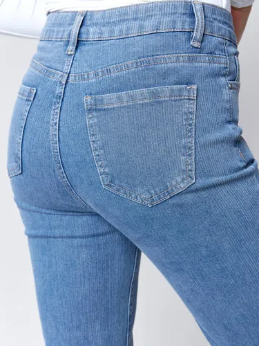 Charlie B C5564-588B Denim Corduroy Straight Leg Pants