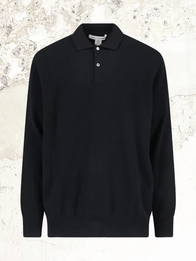 Comme Des Garçons Shirt KNITTED POLO SWEATSHIRT