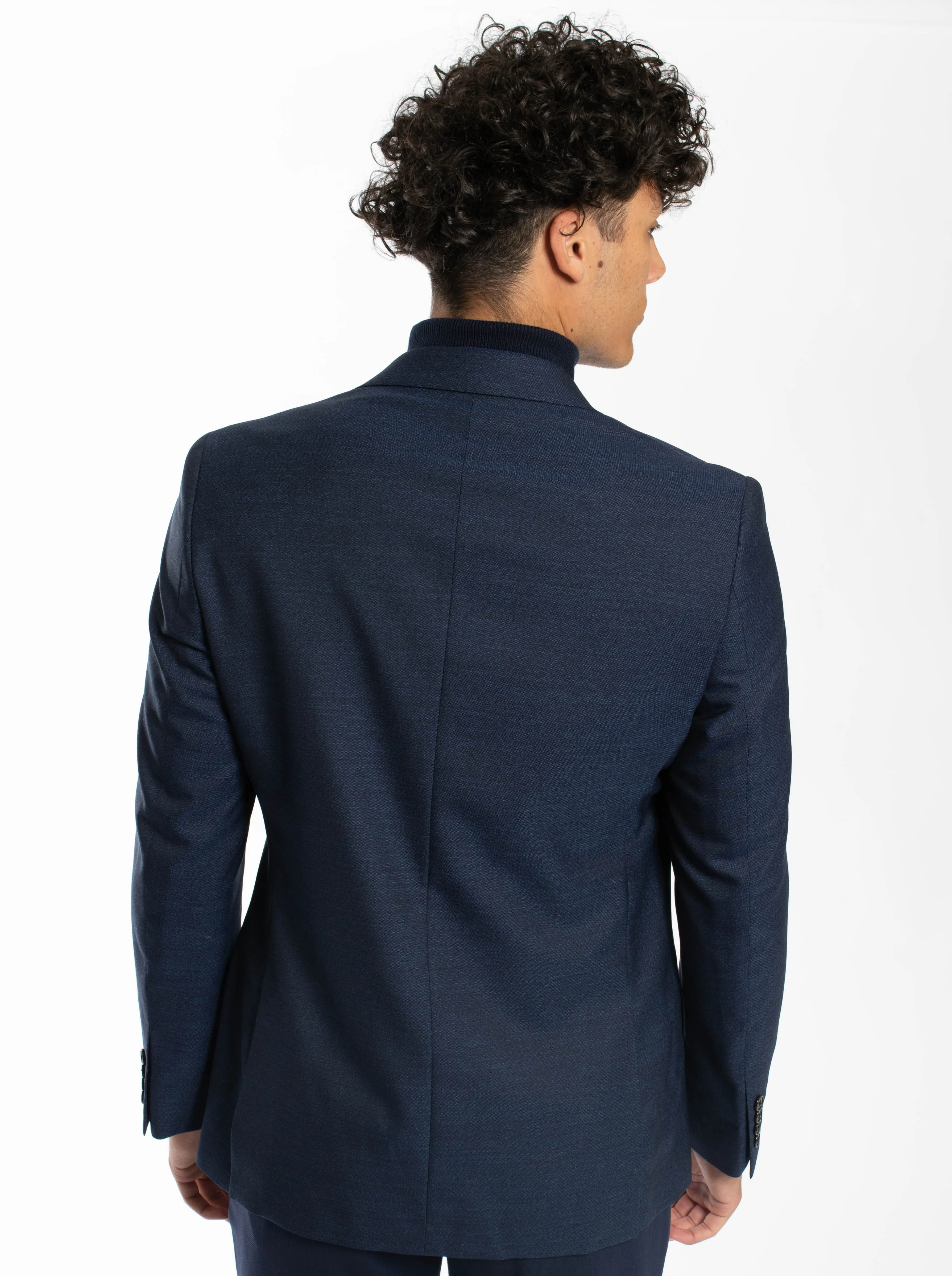 Contemporary Fit Pinhead Sports Jacket Reg - Navy