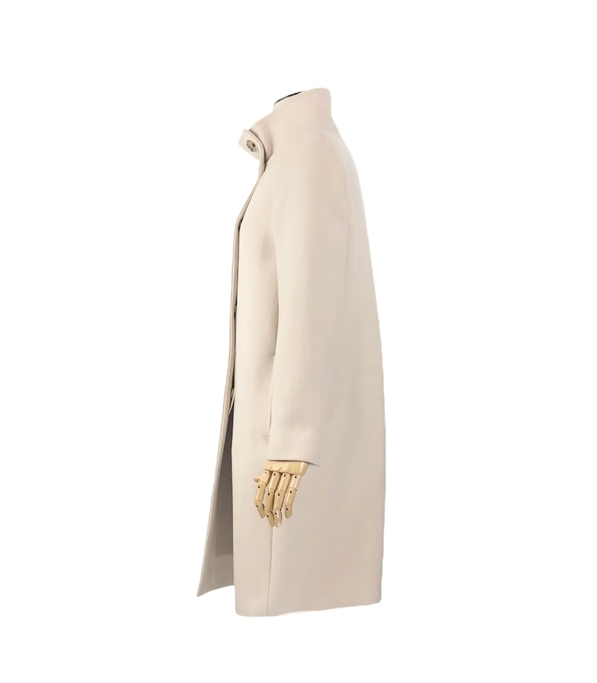 Cream Wool & Cashmere Coat | Size 4