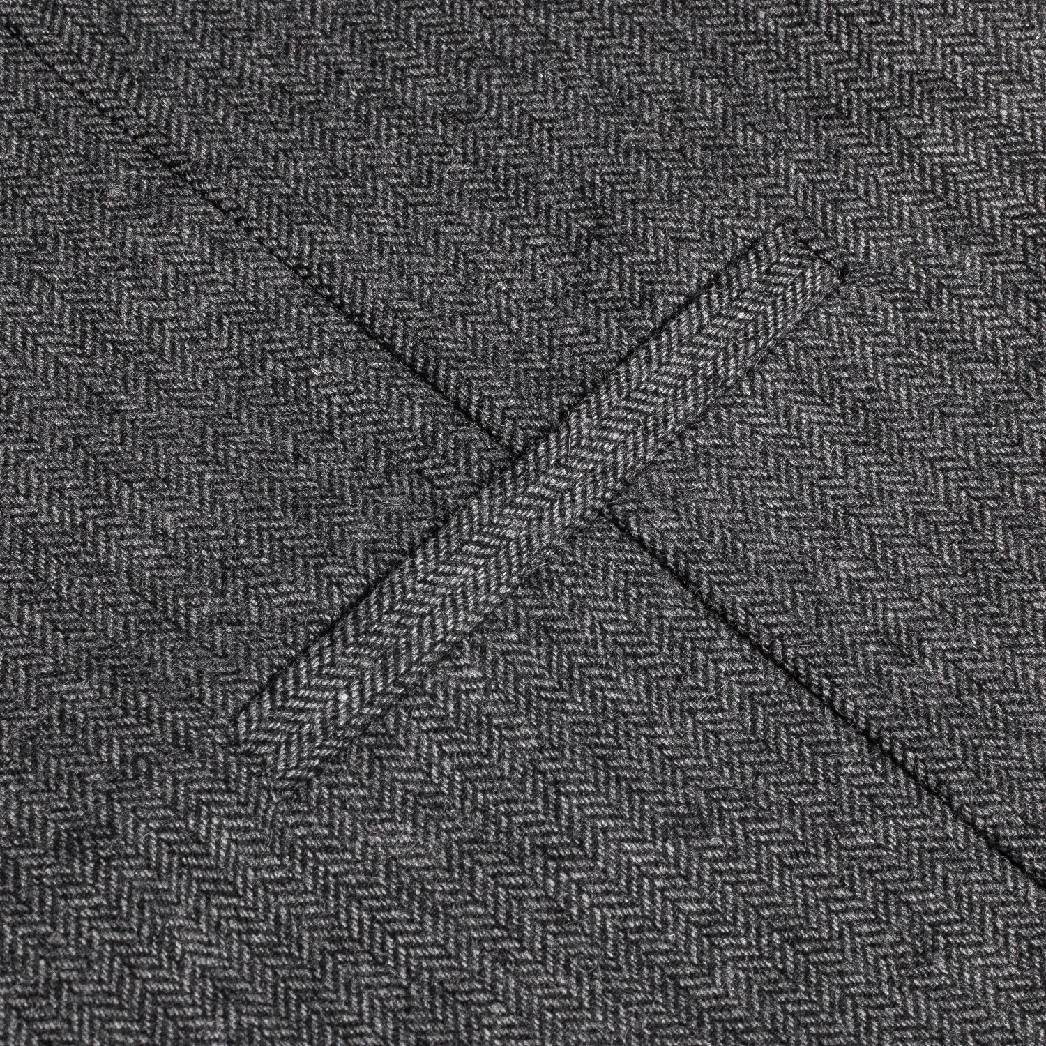 Dark Grey Solid Wool Splicing Jacquard Men's Vest