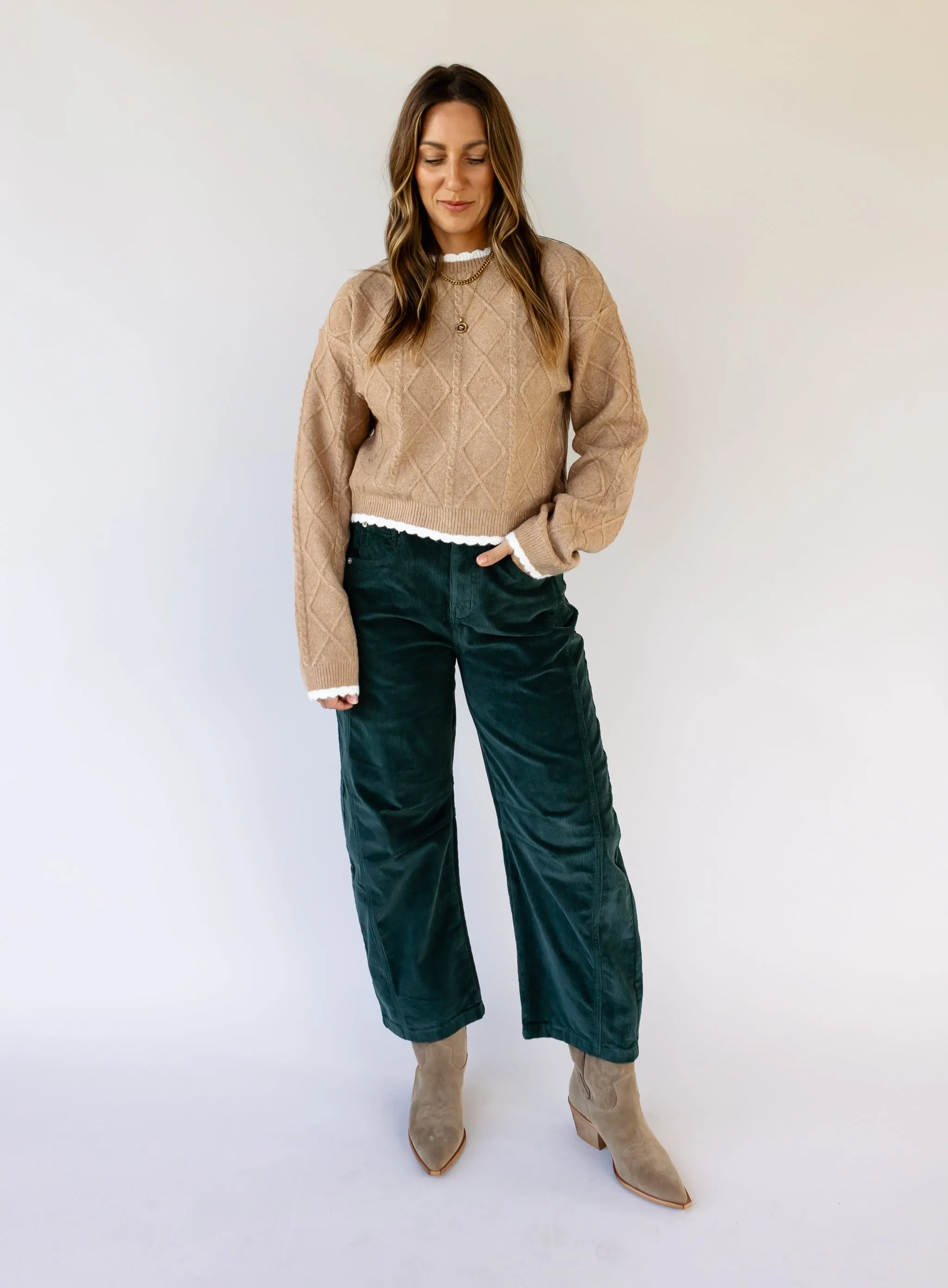 Denny Corduroy Barrel Pants - Final Sale
