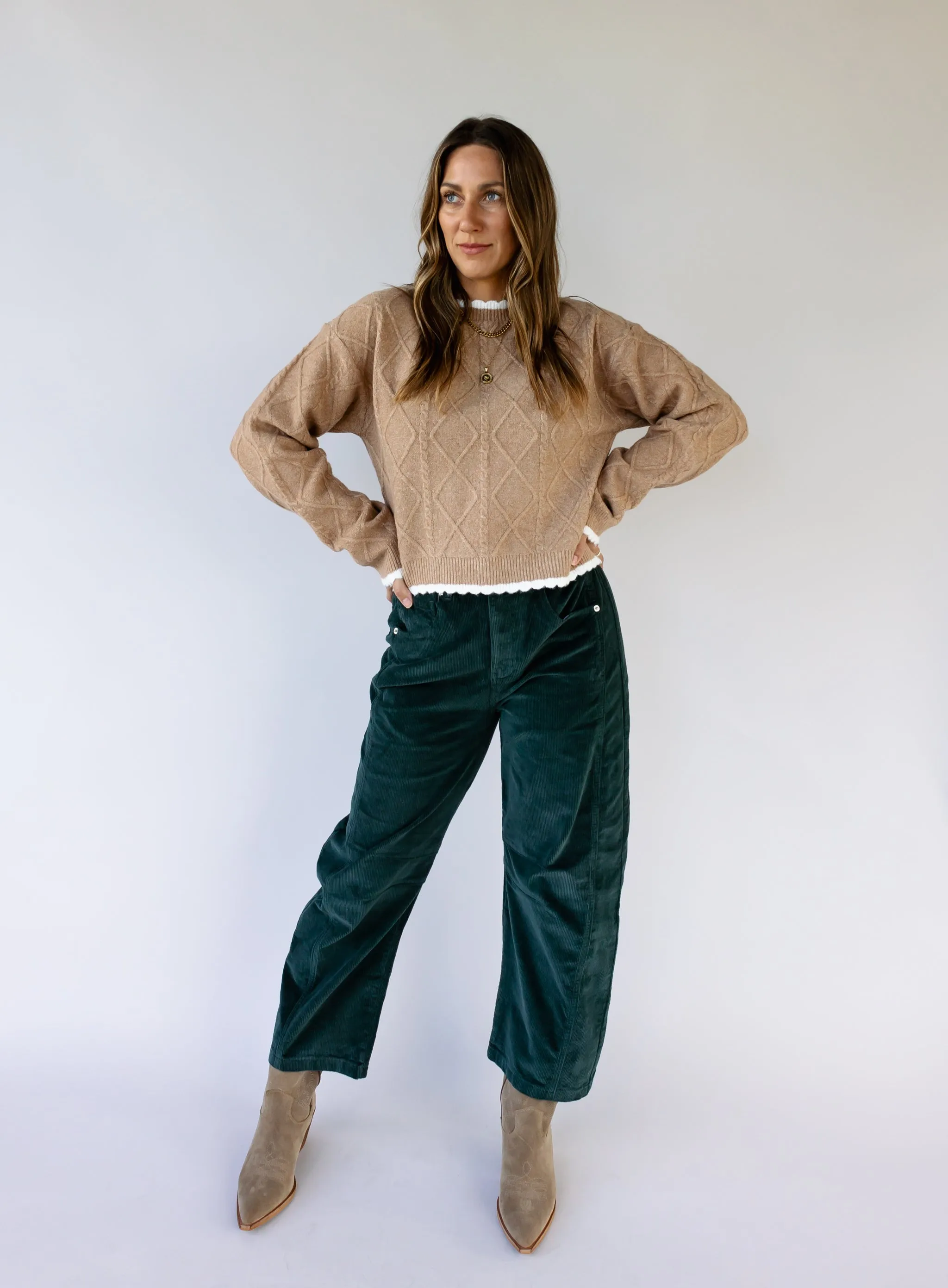 Denny Corduroy Barrel Pants - Final Sale