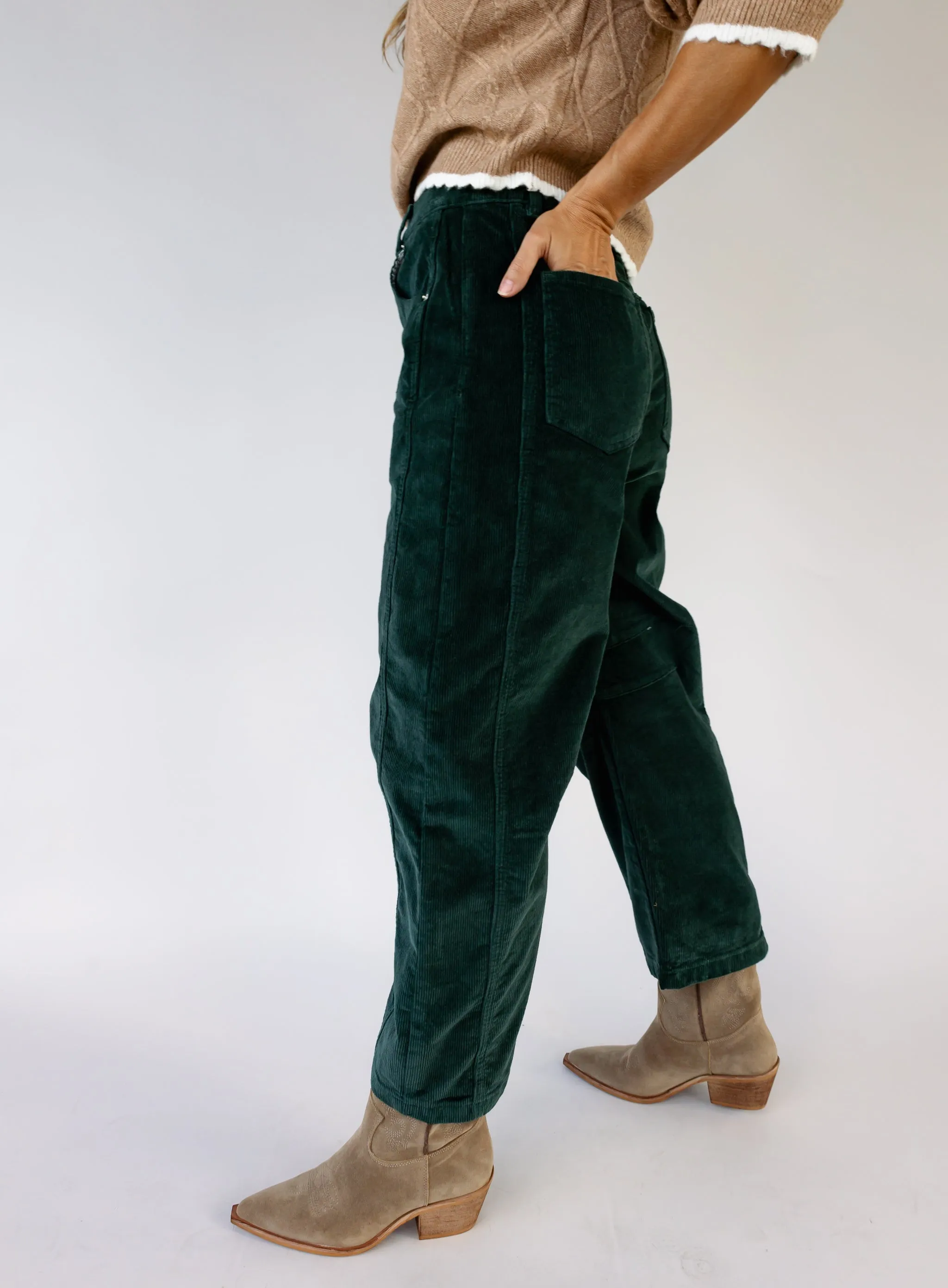 Denny Corduroy Barrel Pants - Final Sale