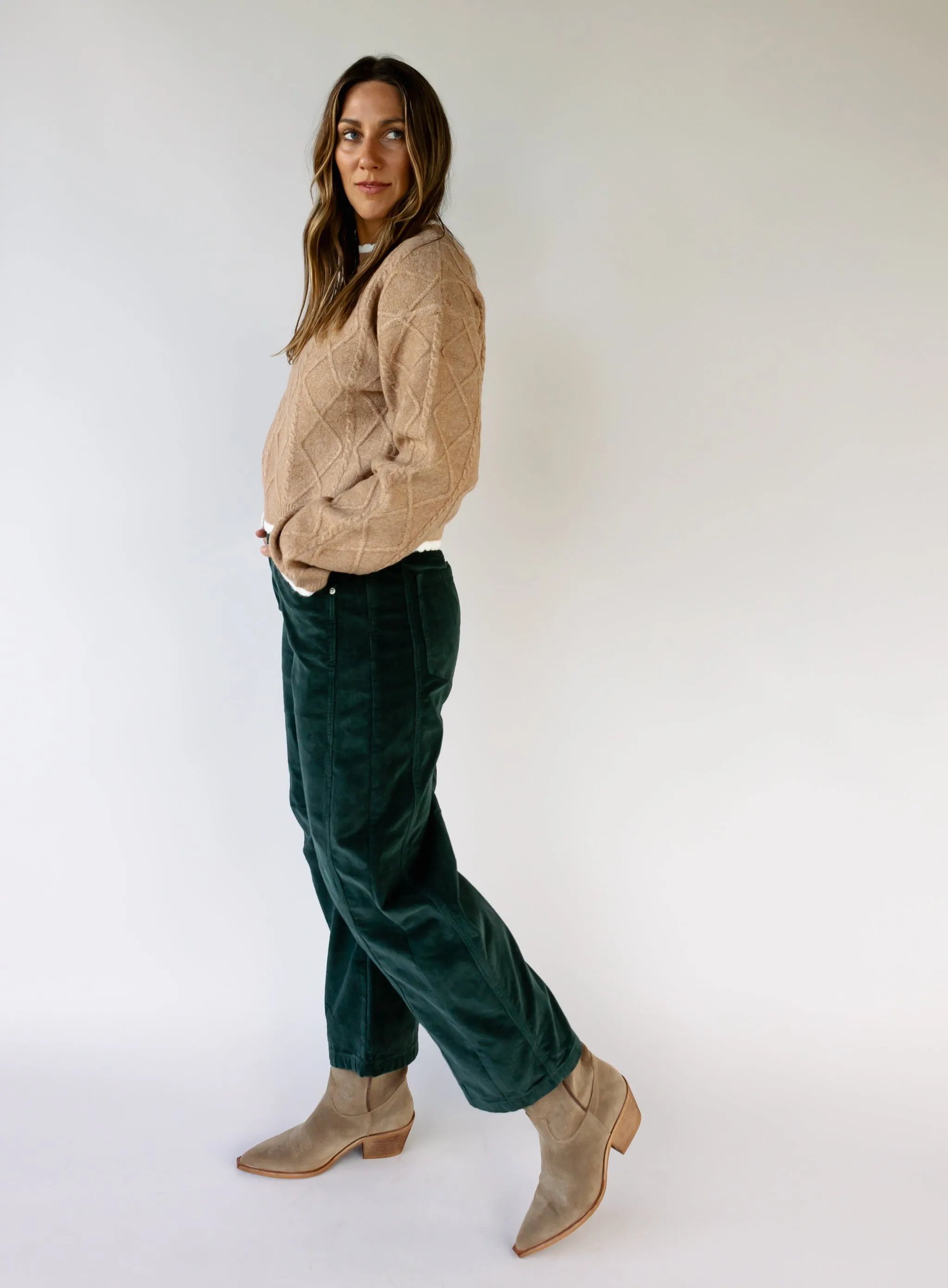 Denny Corduroy Barrel Pants - Final Sale