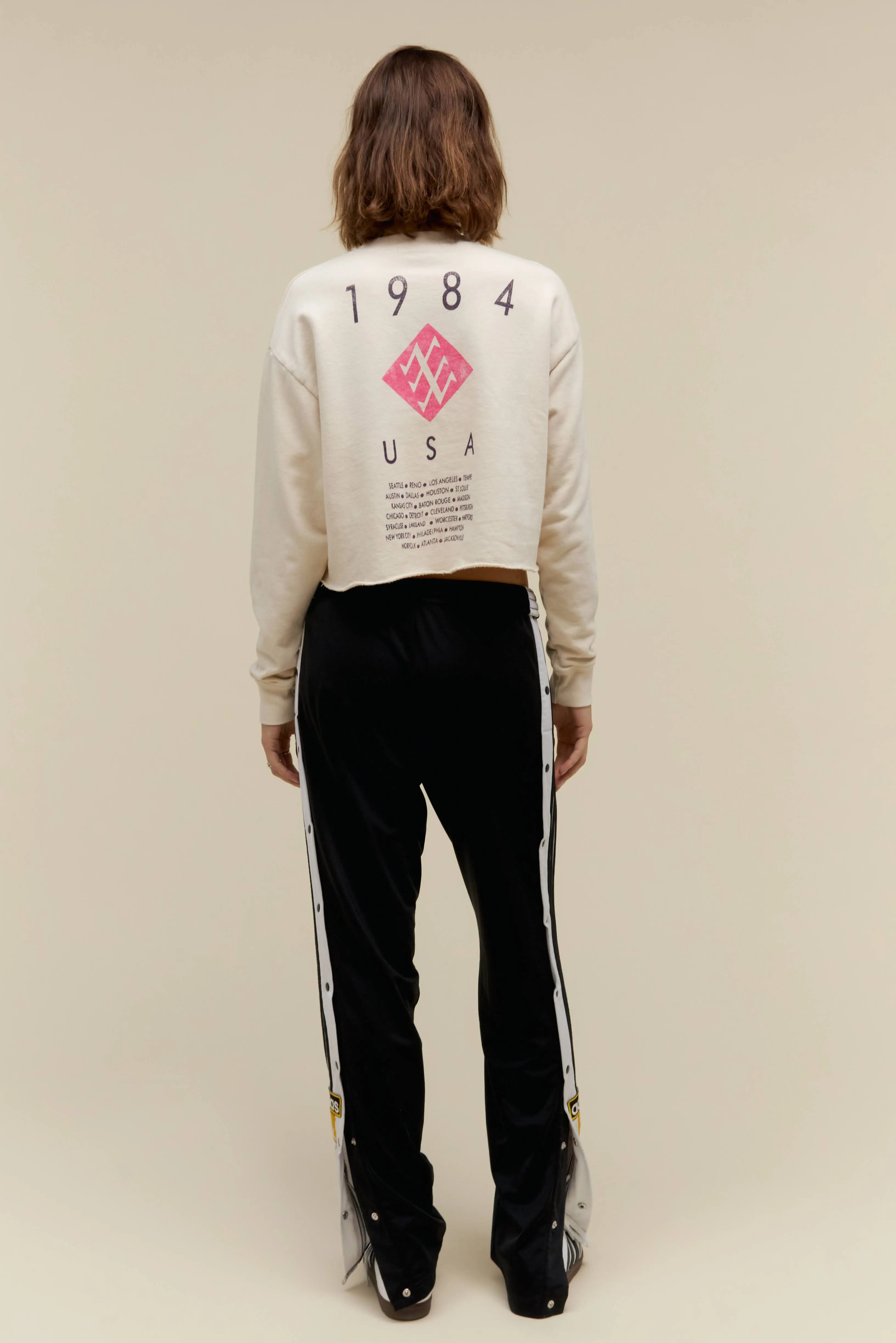 Duran Duran USA Tour 1984 Cropped Crew Sweatshirt