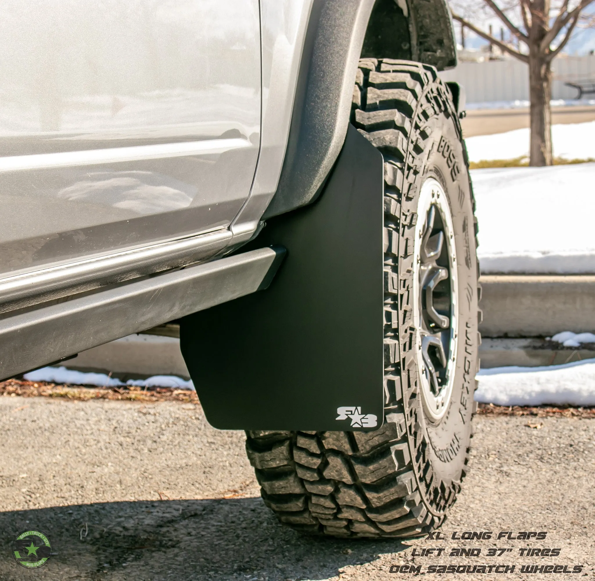 Ford Bronco 2021  Quick Release Mud Flaps - XL SIZE
