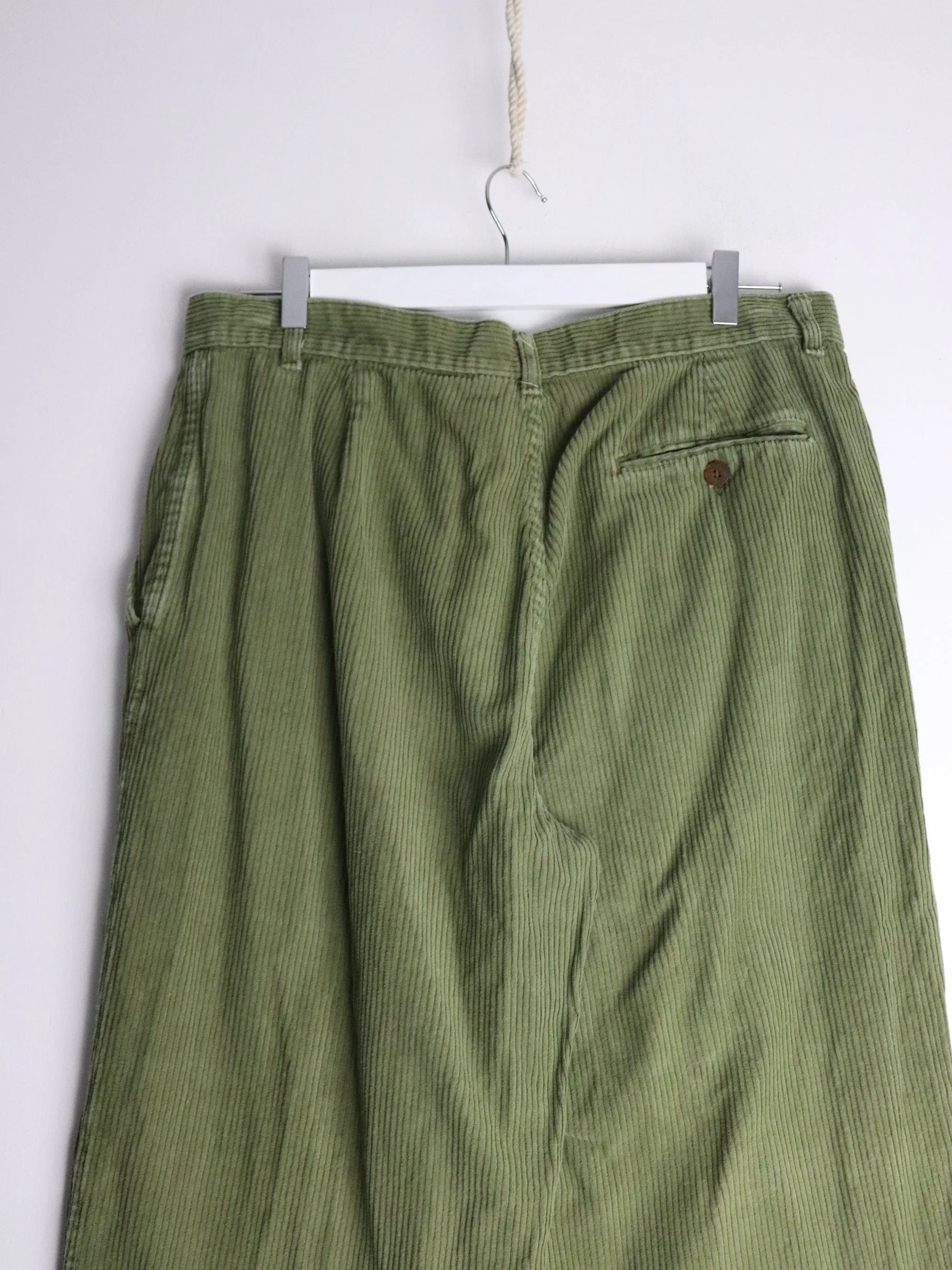 Gotta Be Cotton Pants Mens 34 x 32 Green Corduroy