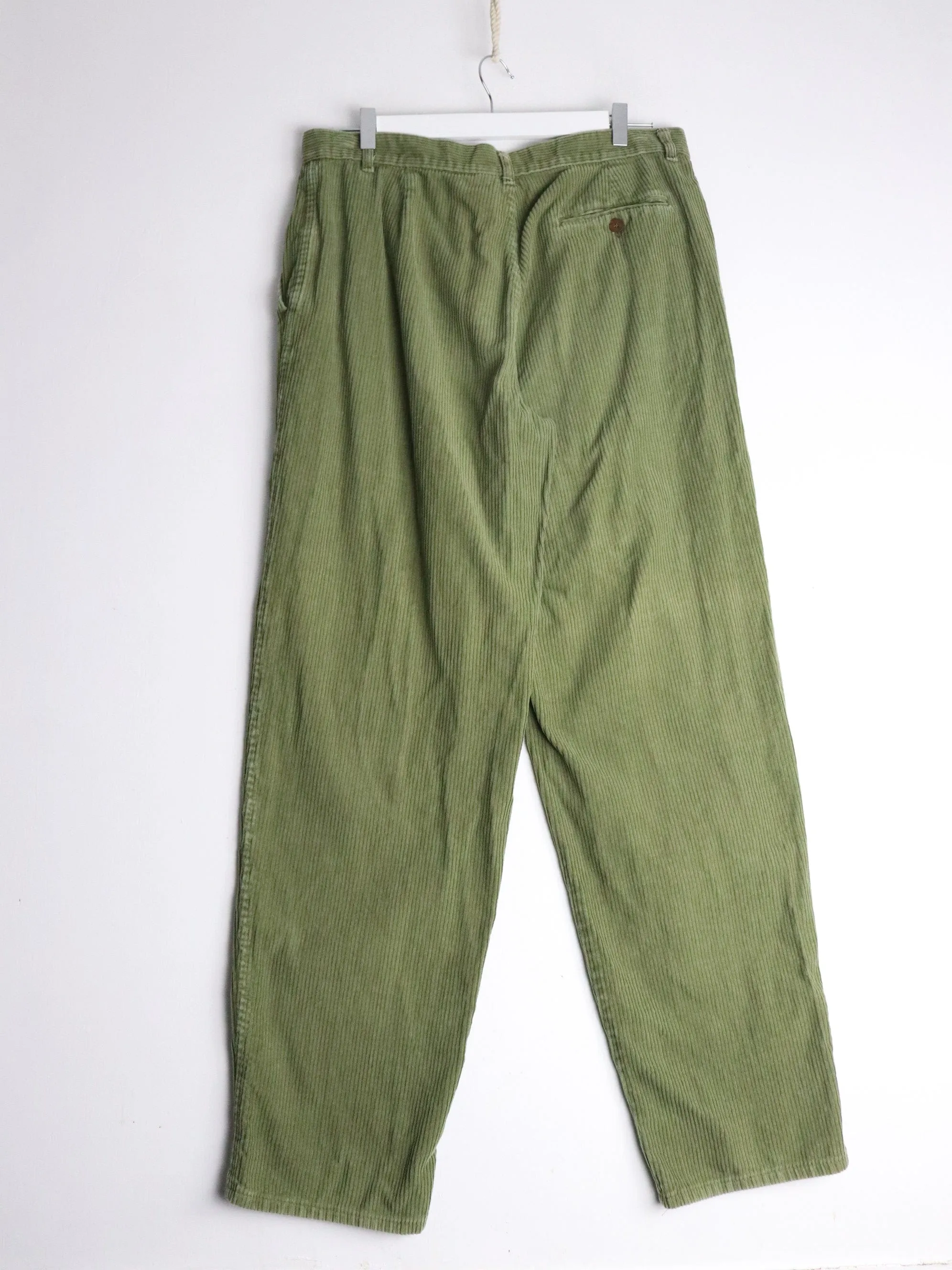 Gotta Be Cotton Pants Mens 34 x 32 Green Corduroy