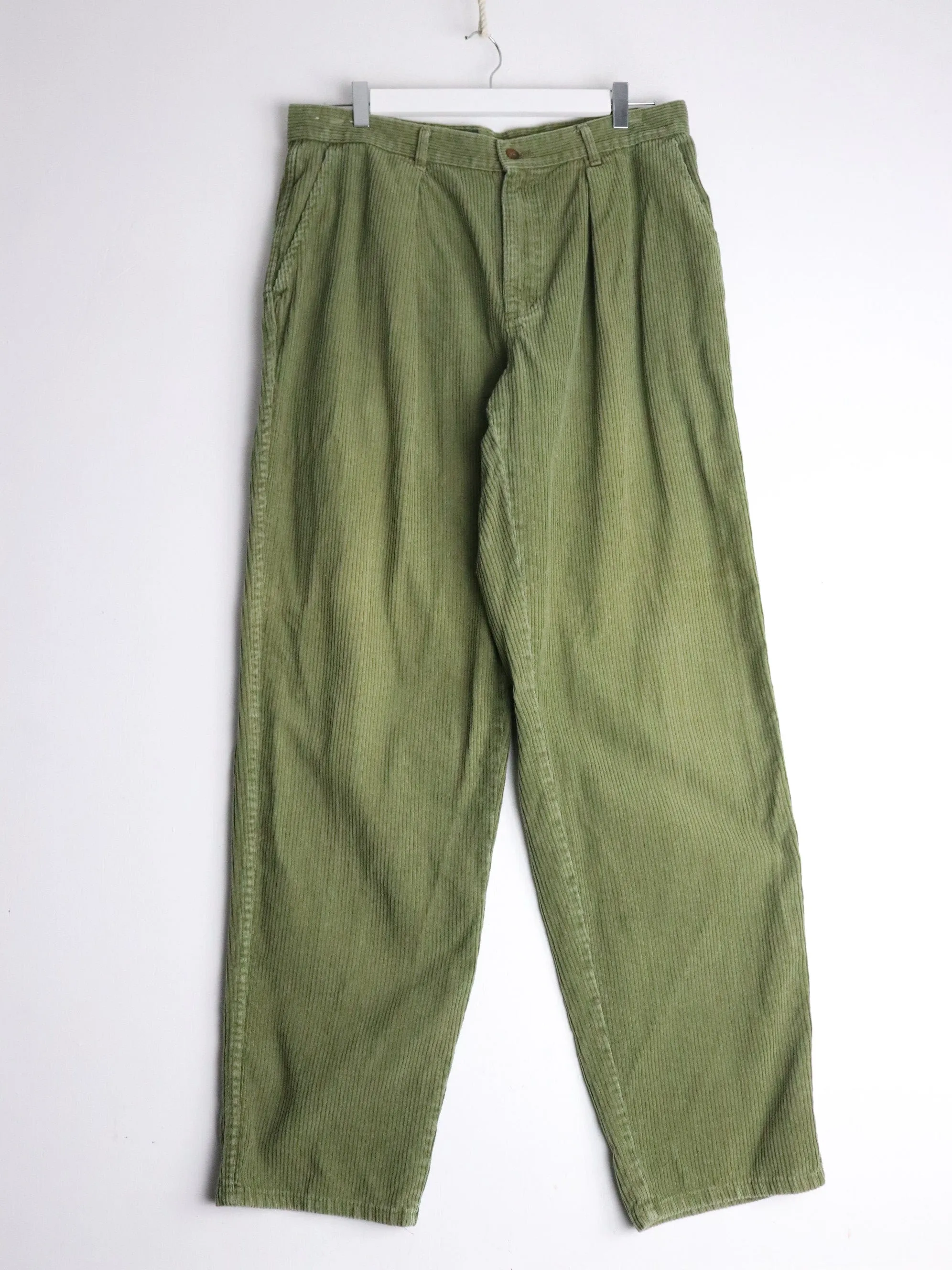 Gotta Be Cotton Pants Mens 34 x 32 Green Corduroy