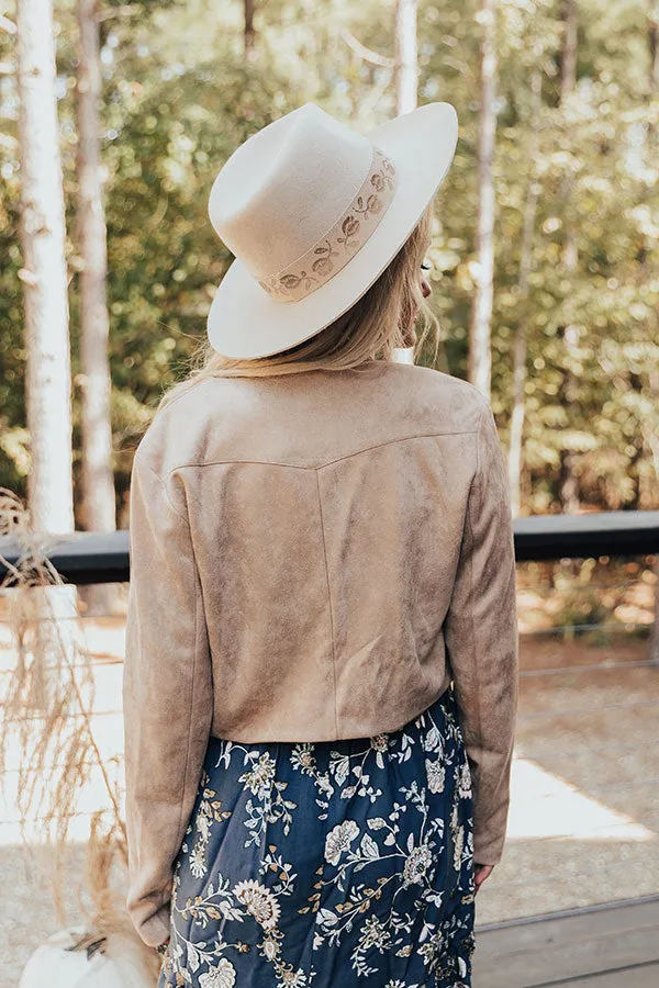 Grace And Bliss Faux Suede Fringe Jacket