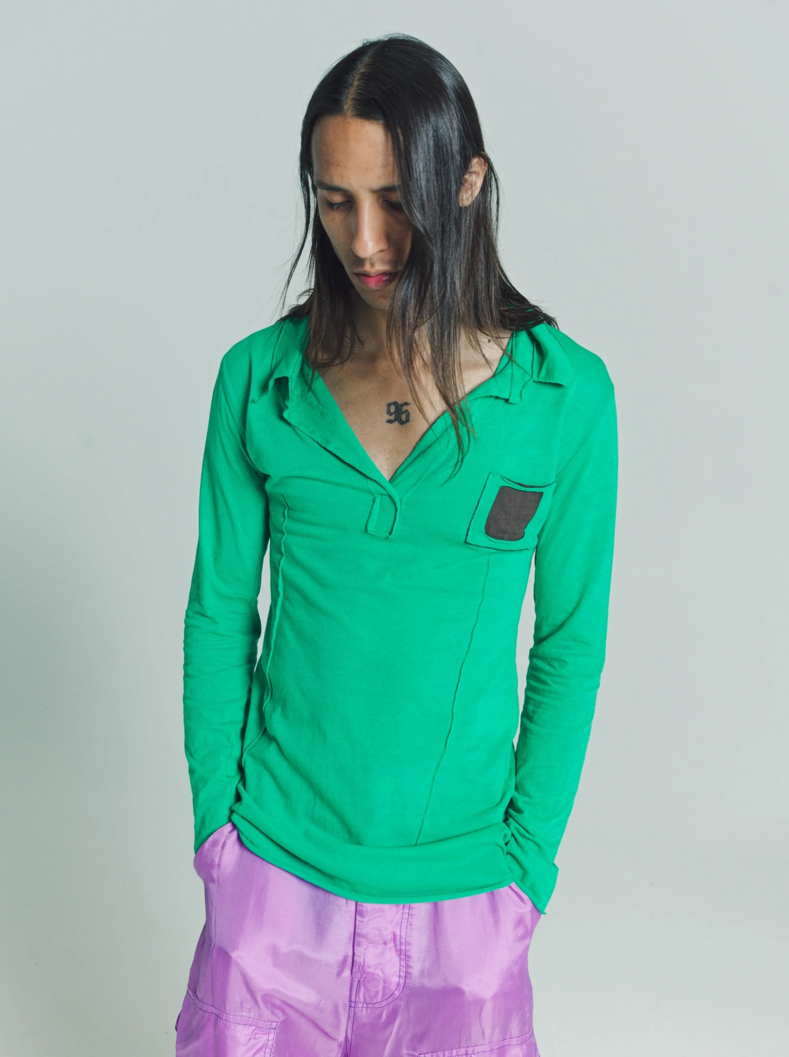 Green & Brown Jersey Warped Practical Polo