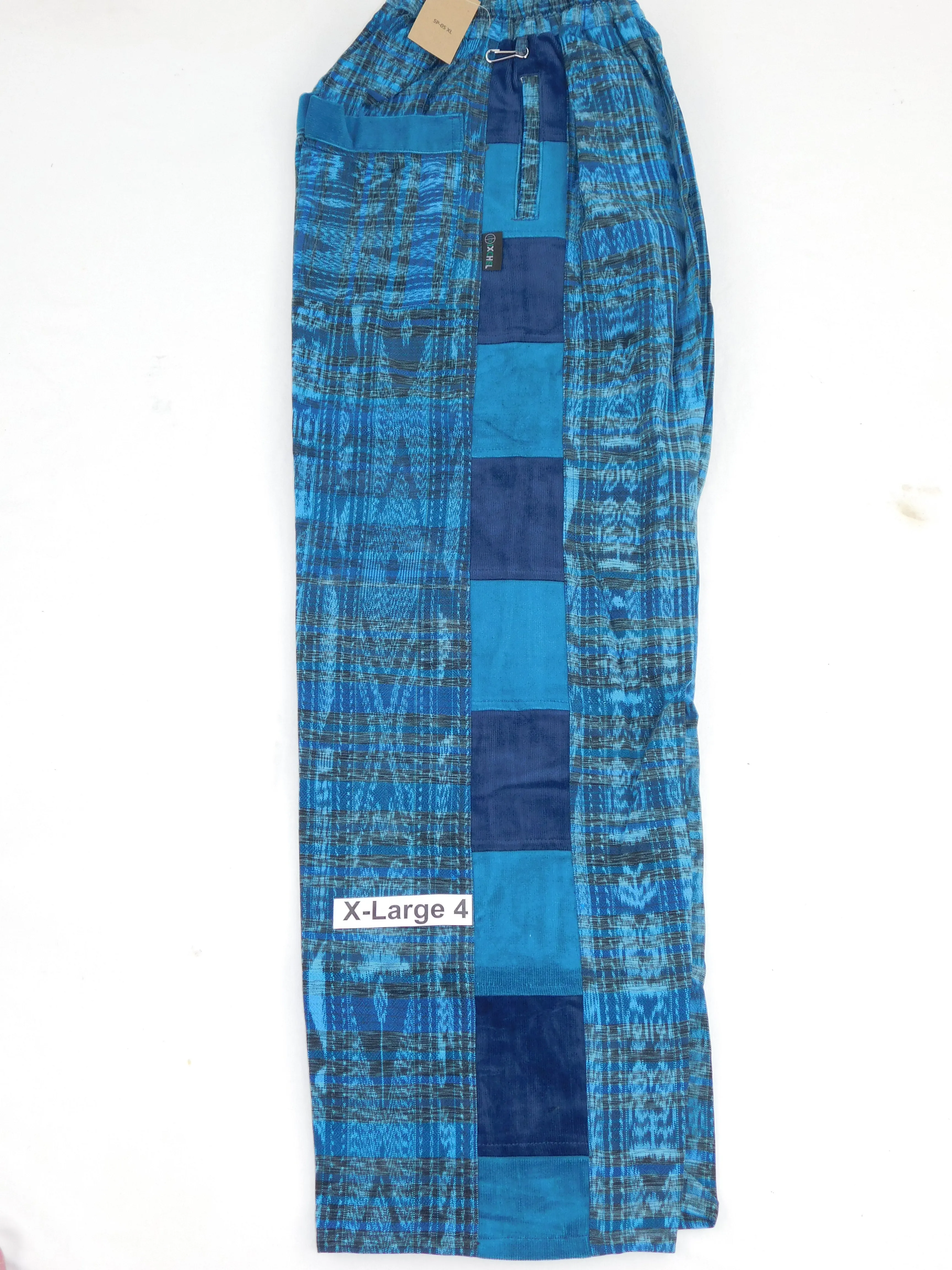 Hand Woven Pants with Patchwork Corduroy