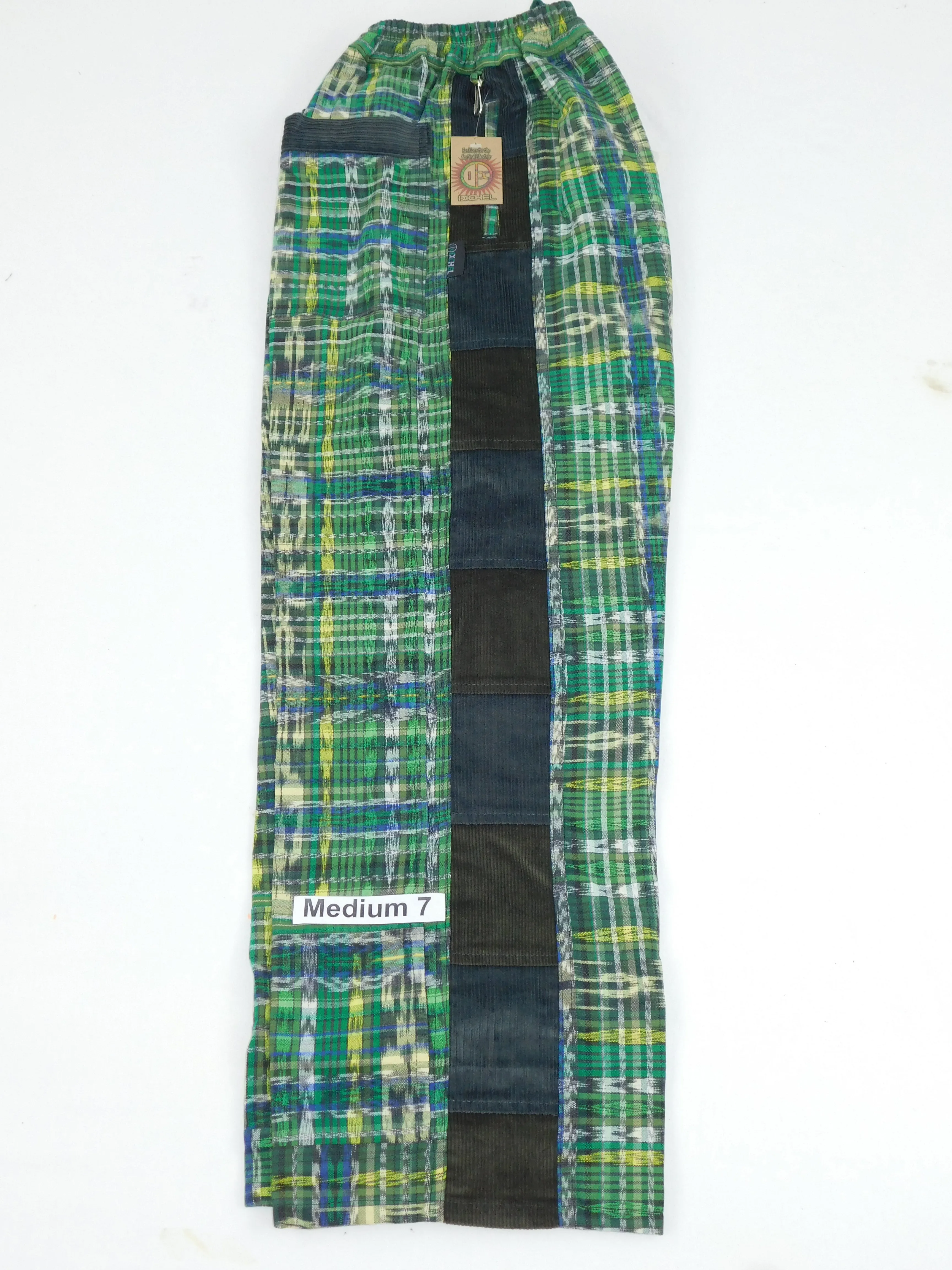 Hand Woven Pants with Patchwork Corduroy