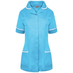 Honeybird/White Contrast Ladies Tunic with Round Collar - NCLTPS