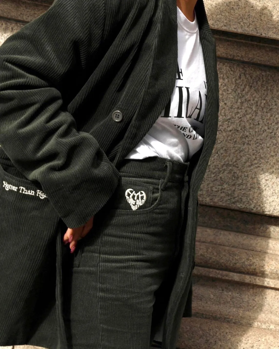 HTH original corduroy flare pants
