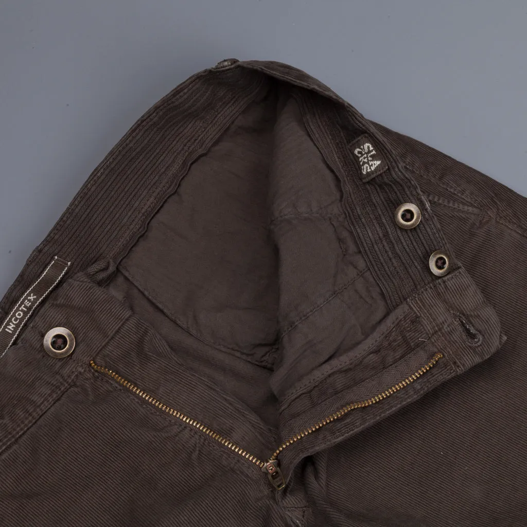 Incotex x Frans Boone model 103 Fine Corduroy Marrone Medio
