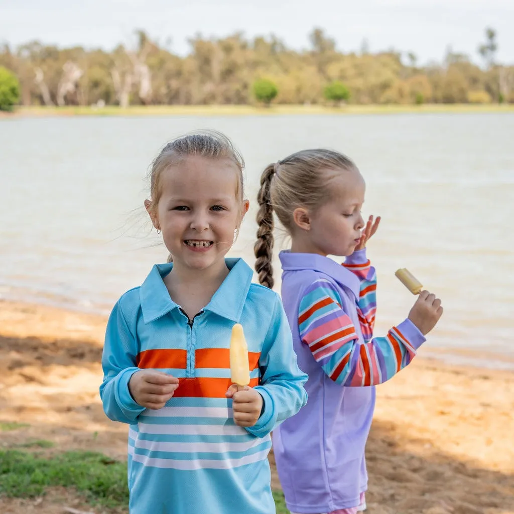 Kids Sun Shirt - Rainbow Ripple