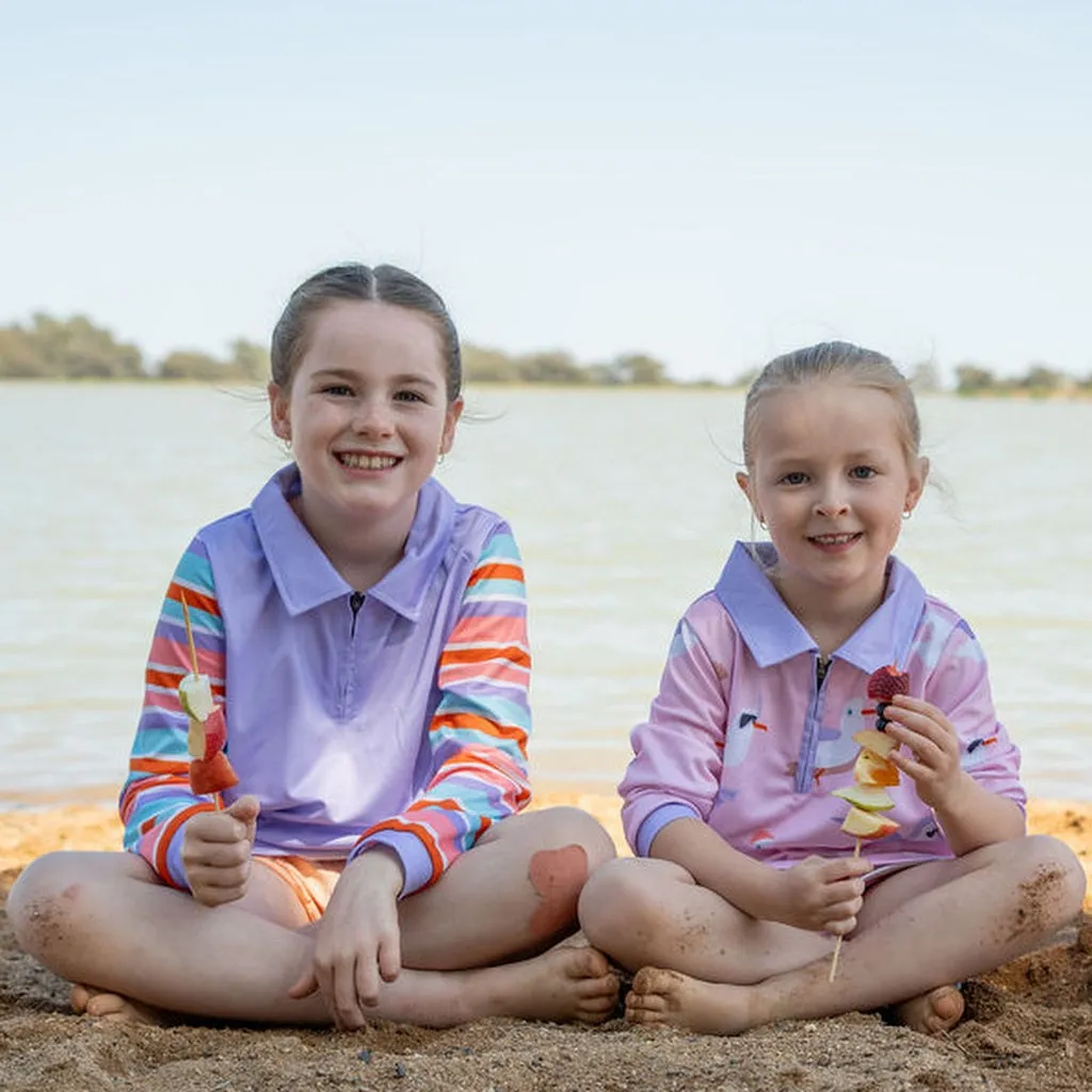 Kids Sun Shirt - Rainbow Ripple