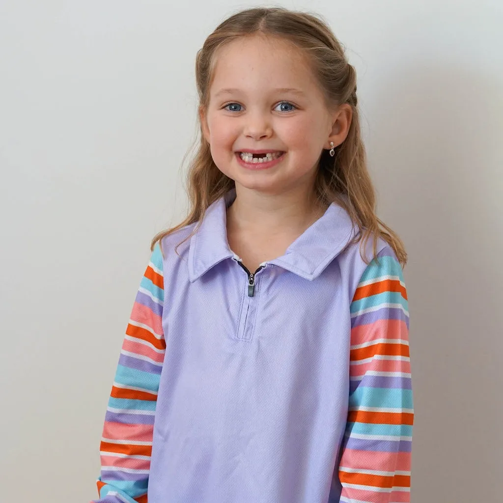 Kids Sun Shirt - Rainbow Ripple
