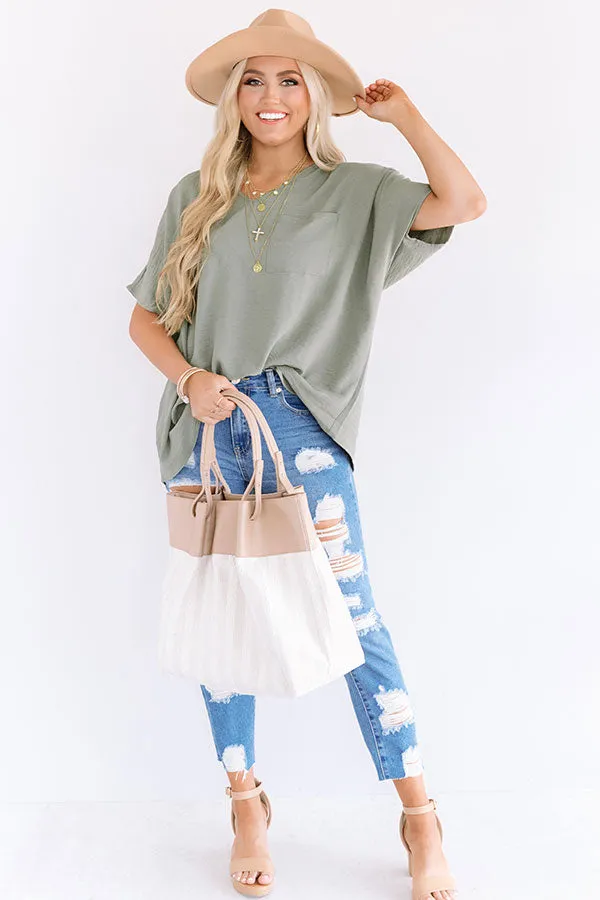 L.A. Lifestyle Shift Top In Olive