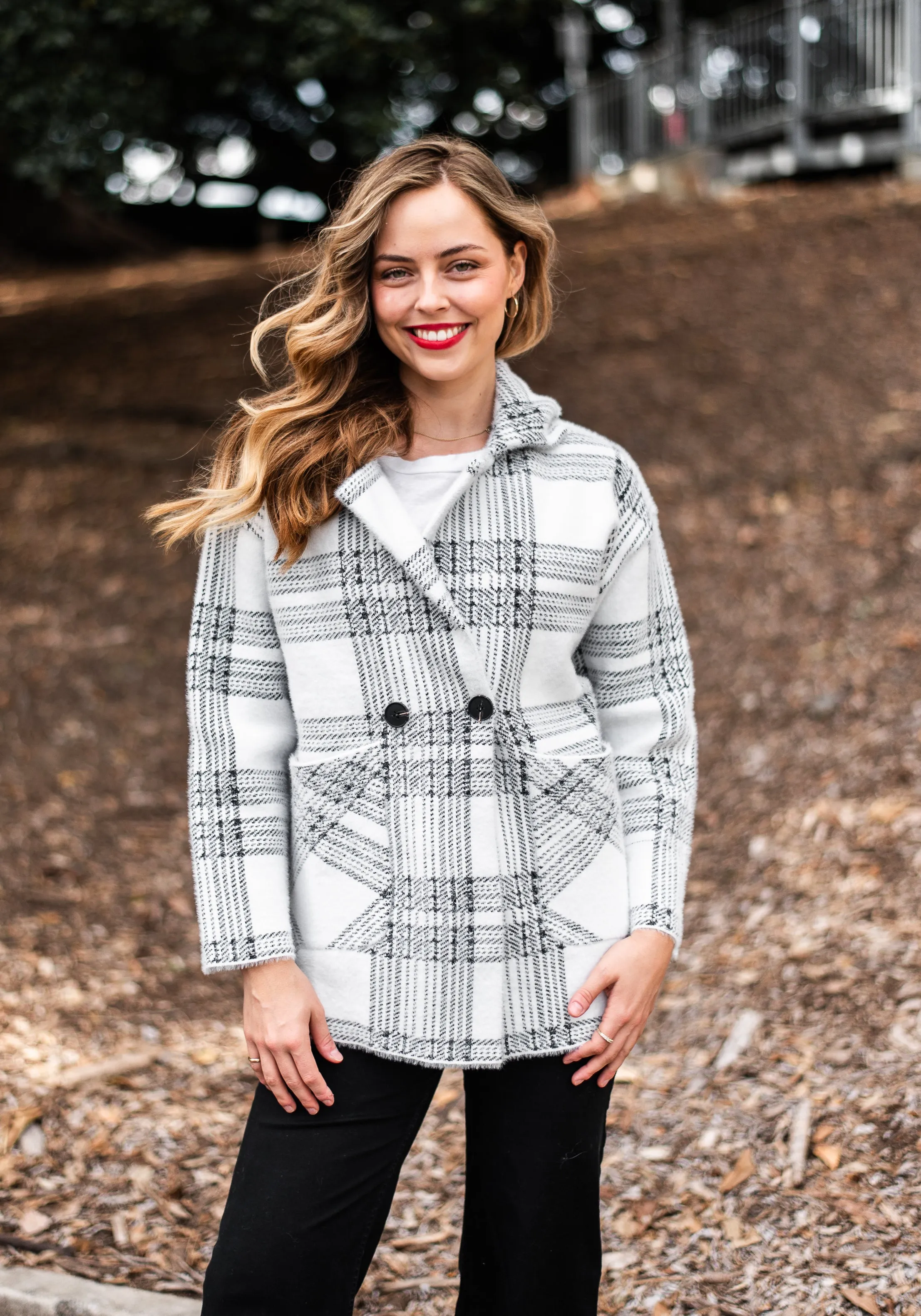 Lana Soft Coatigan | BLK-WHT