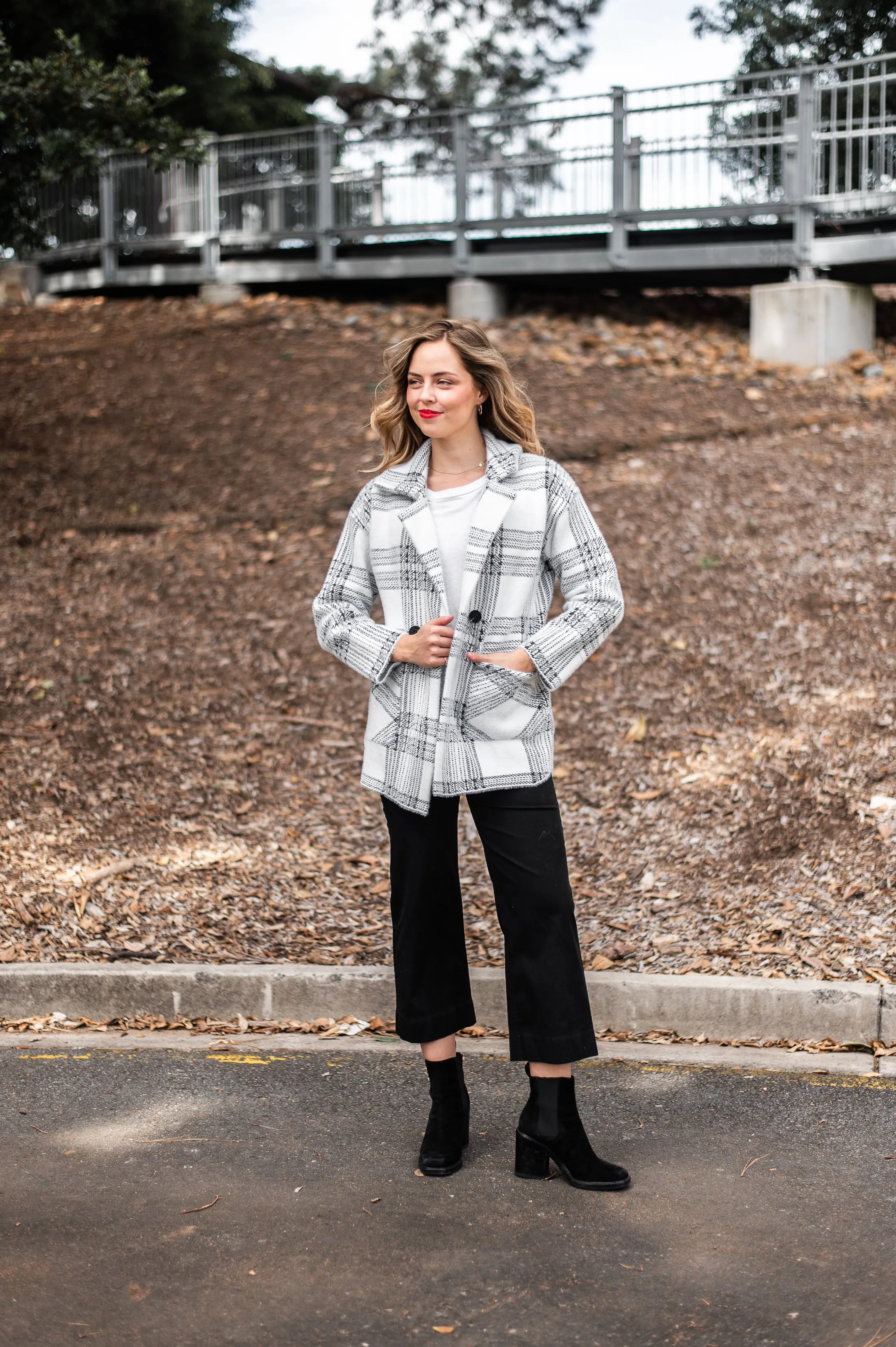 Lana Soft Coatigan | BLK-WHT