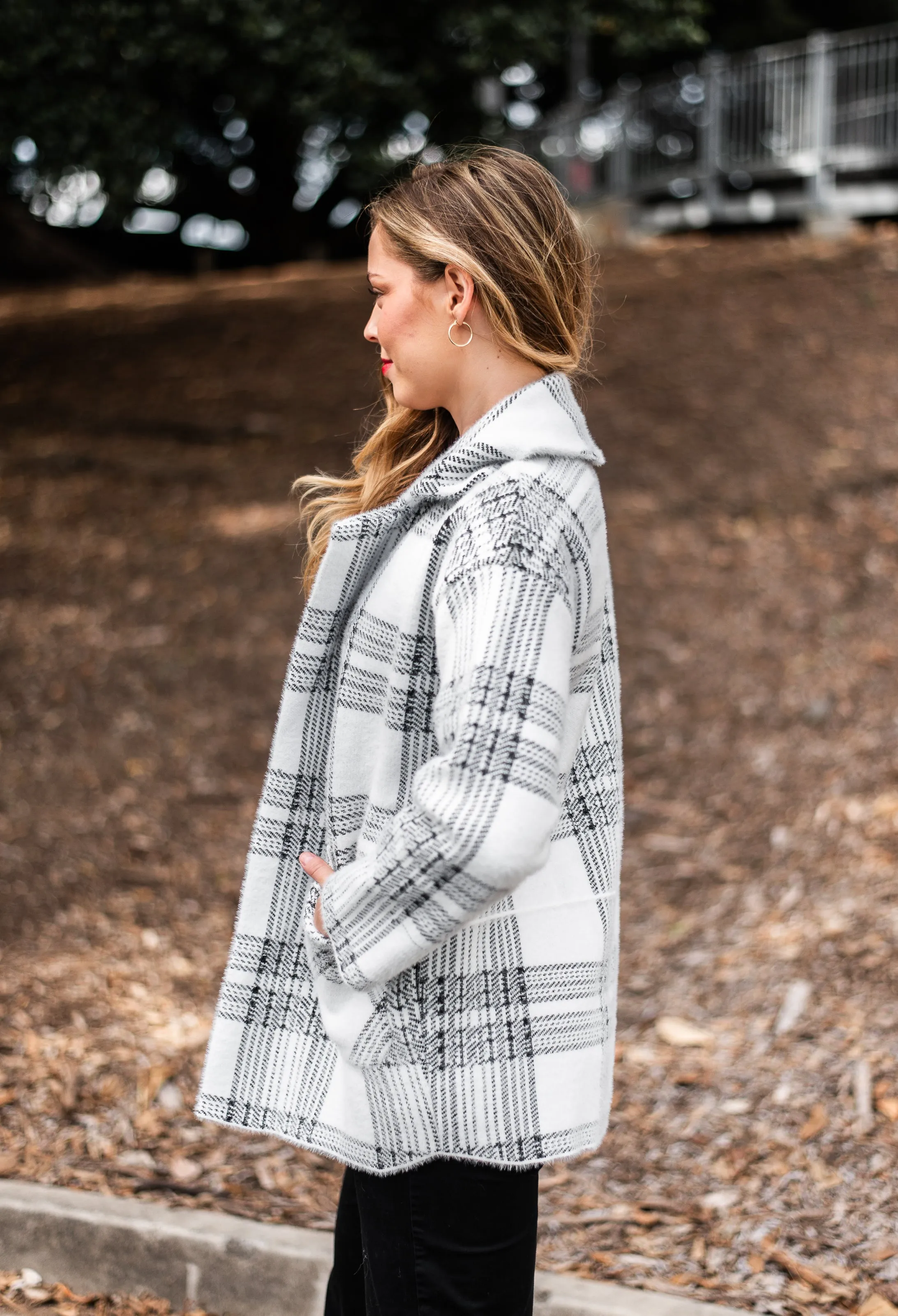 Lana Soft Coatigan | BLK-WHT