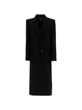 Long Double-Breasted Wool Coat