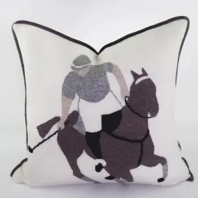 Luxe Polo Throw Pillow Cover