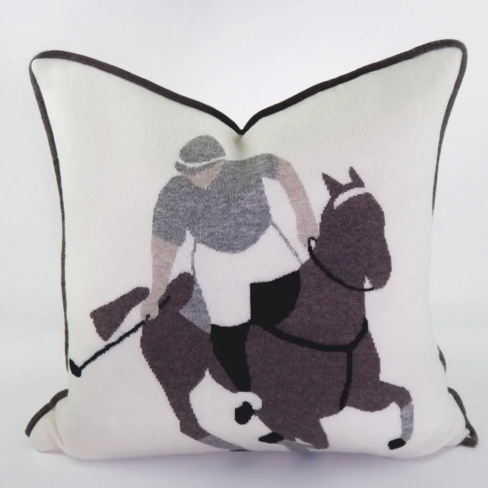 Luxe Polo Throw Pillow Cover