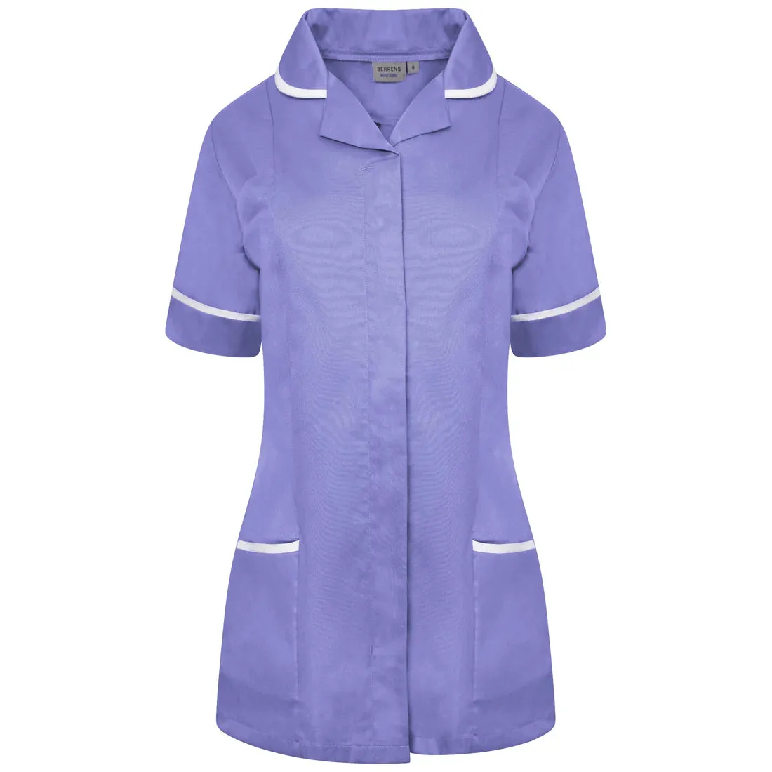 Metro/White Contrast Ladies Tunic with Round Collar - NCLTPS