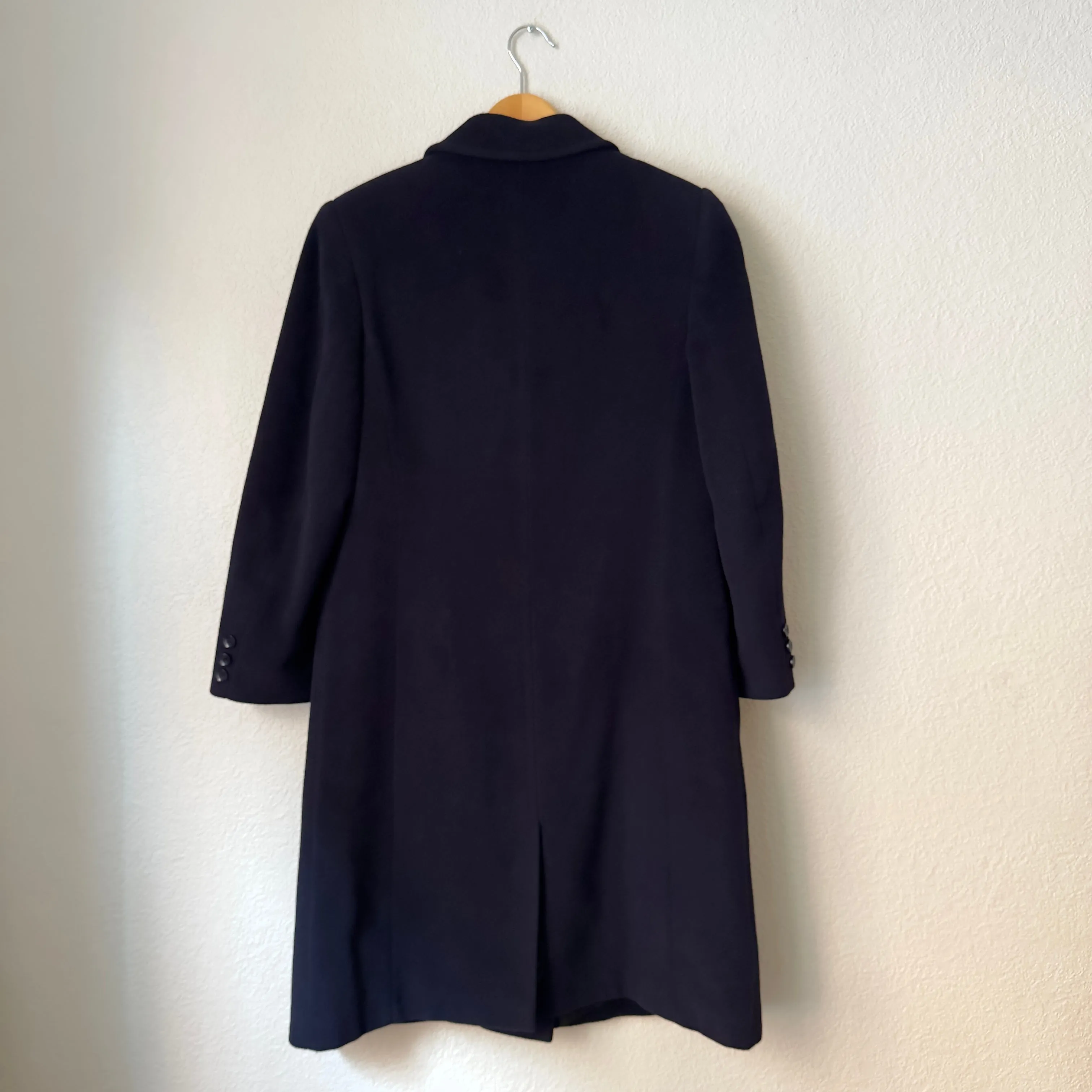 Navy Blue Angora Blend Coat - size EU38