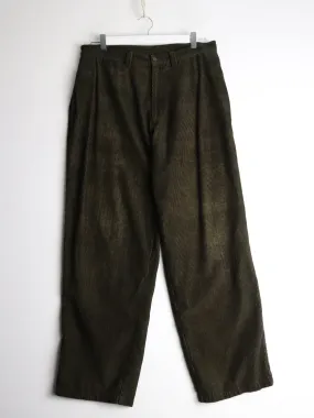 North Bay Pants Fits Mens 34 x 29 Green Corduroy